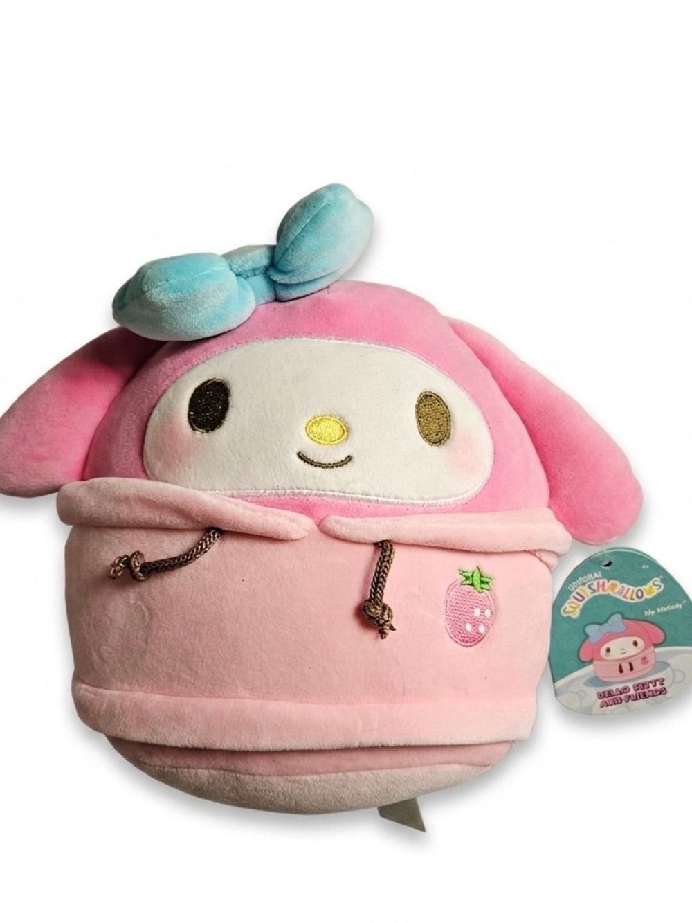 Squishmallows 8" Sanrio My Melody Pink Strawberry Hoodie Plush NWT 2025